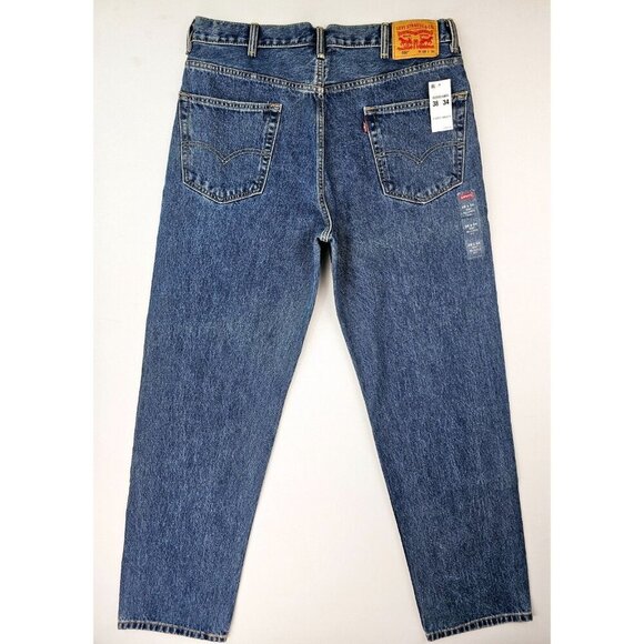 Levis Size 38X34 Mens 550 Relaxed Fit Blue Denim 5 Pocket Logo Cotton Jeans NWT - Picture 1 of 15